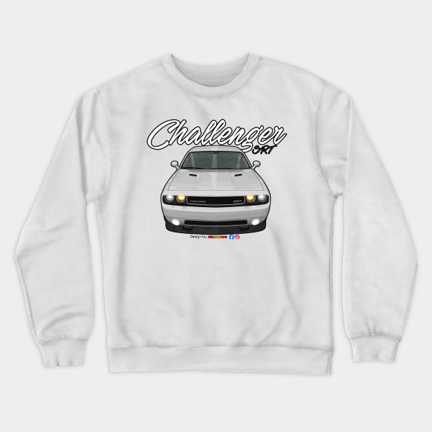 Challenger SRT8 White by pjesusart Crewneck Sweatshirt by PjesusArt